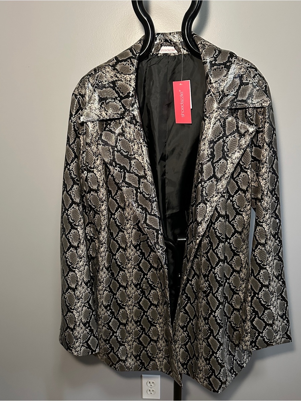 Ladies Shoedazzle faux leather reptile print blazer NWT - Picture 5 of 7